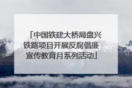 中国铁建大桥局盘兴铁路项目开展反腐倡廉宣传教育月系列活动